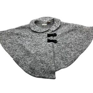 Max Studio Girls 24M Gray Poncho Sweater Jacket Fall Winter Coat